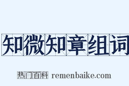 知微知章组词是什么意思的图片